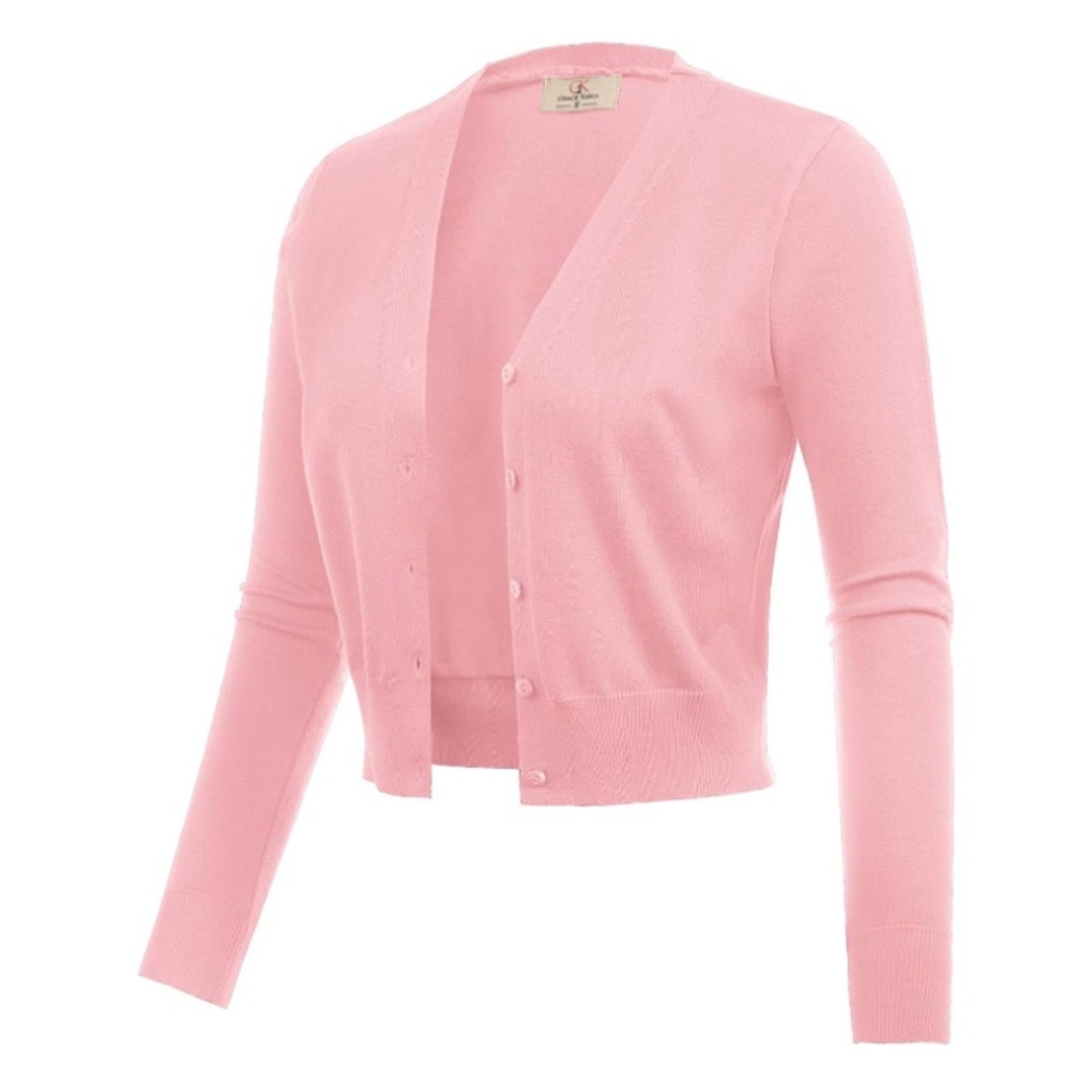 Grace Karin Pink Shrug Cardigan